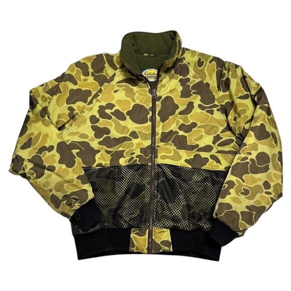 CABELAS Camo Outdoor Puffer Parka Hunting Insulated Winter Jacket Mens Medium - Picture 1 of 6